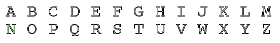 An 

 imagemap of  the alphabet
